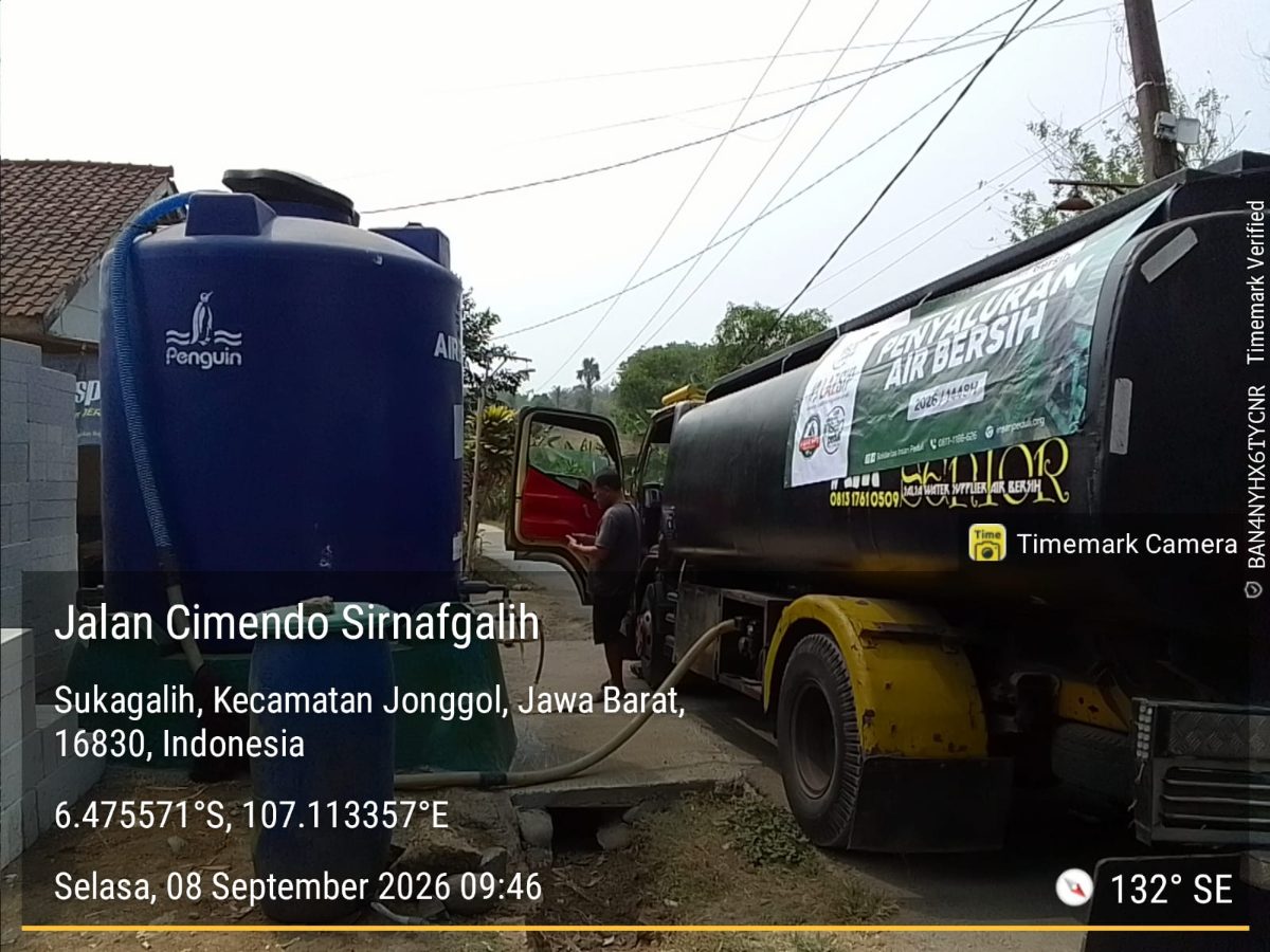 8 Sept - 3 Tangki Air ±24.900 Liter. Kp. Cimendo. Desa Sukagalih - AlQomroh Peduli x LAZ SIP