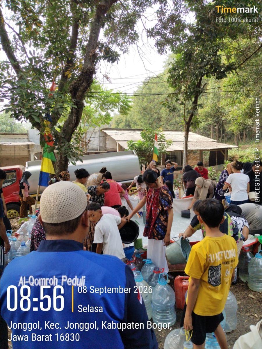 8 Sept - 1 Tangki Air ±8.300 Liter. Kp. Haur Kuning. Desa Jonggol - AlQomroh Peduli x LAZ SIP